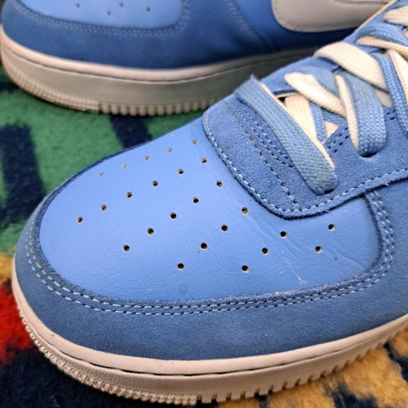 %Nike Air Force 1 ‘07 LV8 University Blue White Mens 12  A 23 - Picture 13 of 16